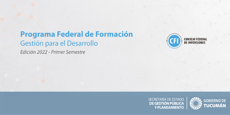 PROGRAMA FEDERAL DE FORMACIÓN GESTIÓN PARA EL DESARROLLO PARA JÓVENES